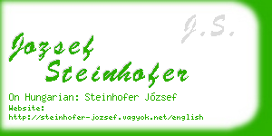 jozsef steinhofer business card